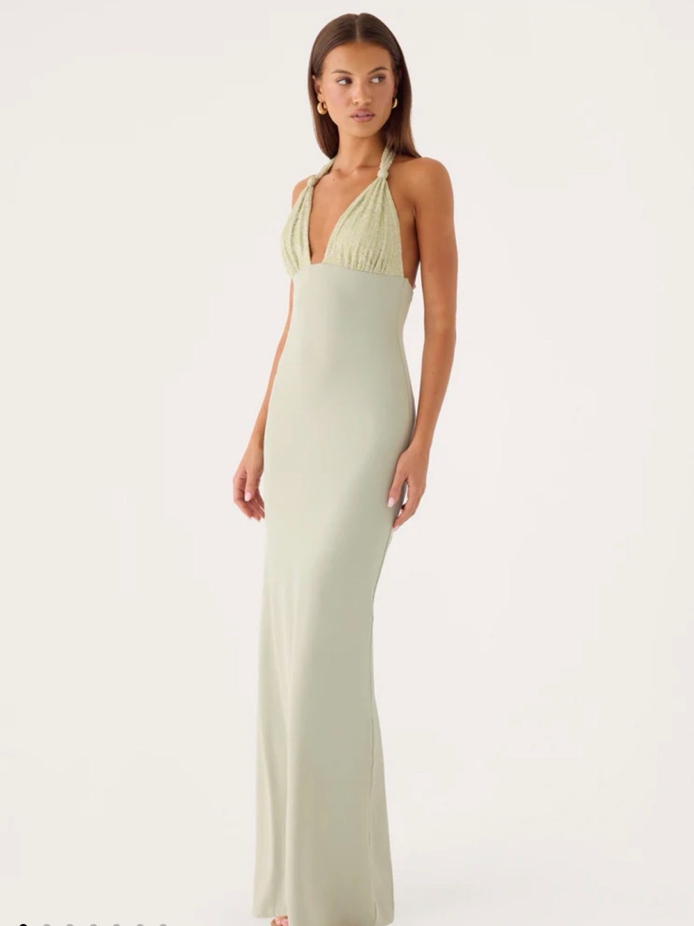 Peppermayo Sage Halter Gown